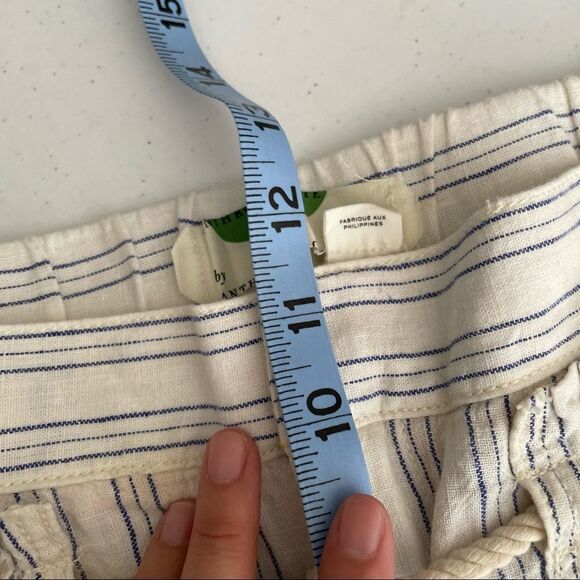 Anthropologie Striped Cream and Blue Trousers - Picture 10 of 11